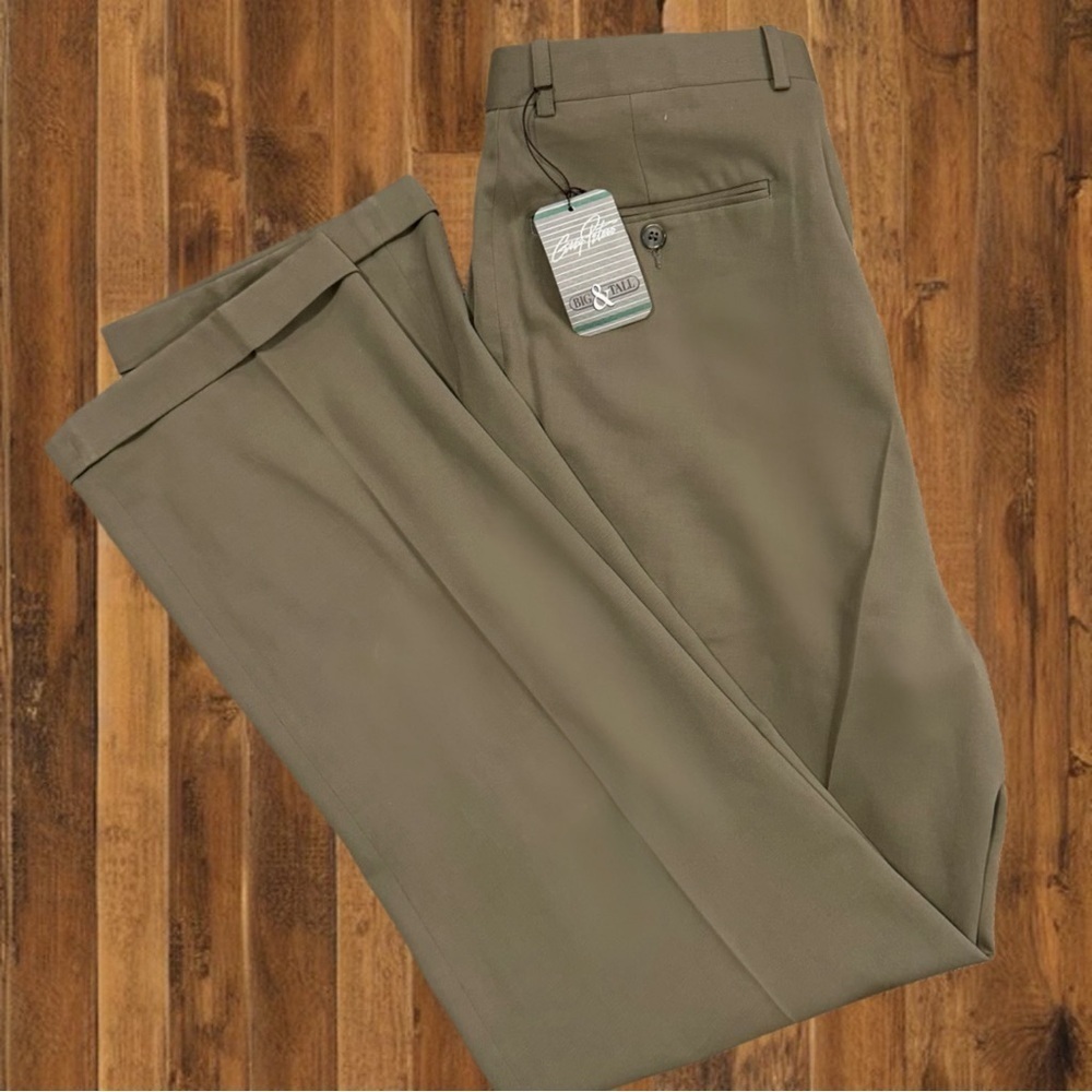 Vintage 100% Wool Dress Pants T34 – Pleated Front, Classic Fit, New With Tags